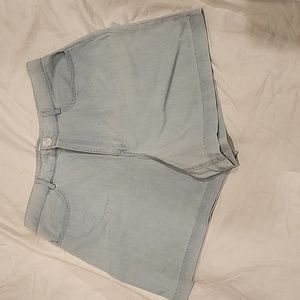 Pale Blue Denim Shorts, Size 8